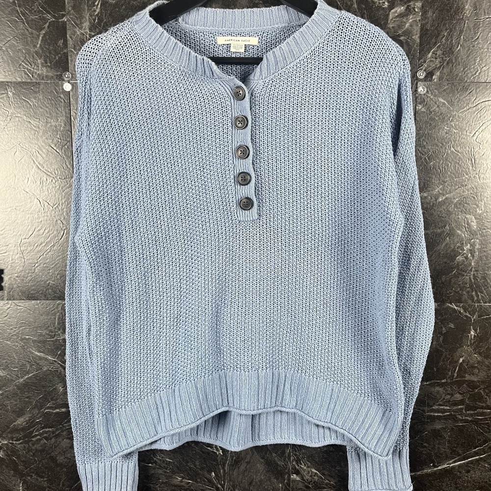 American Eagle Women's Blue Cardigan Sweater XS